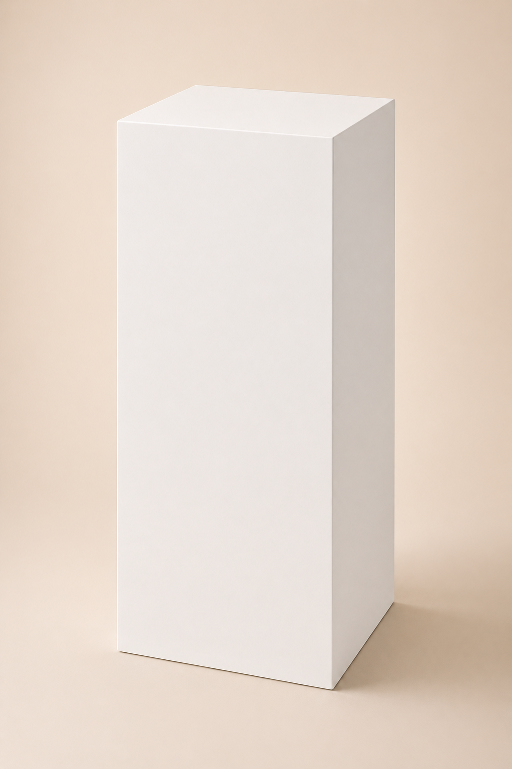 White Satin Laminate Pedestal No. 37 | Iksaba